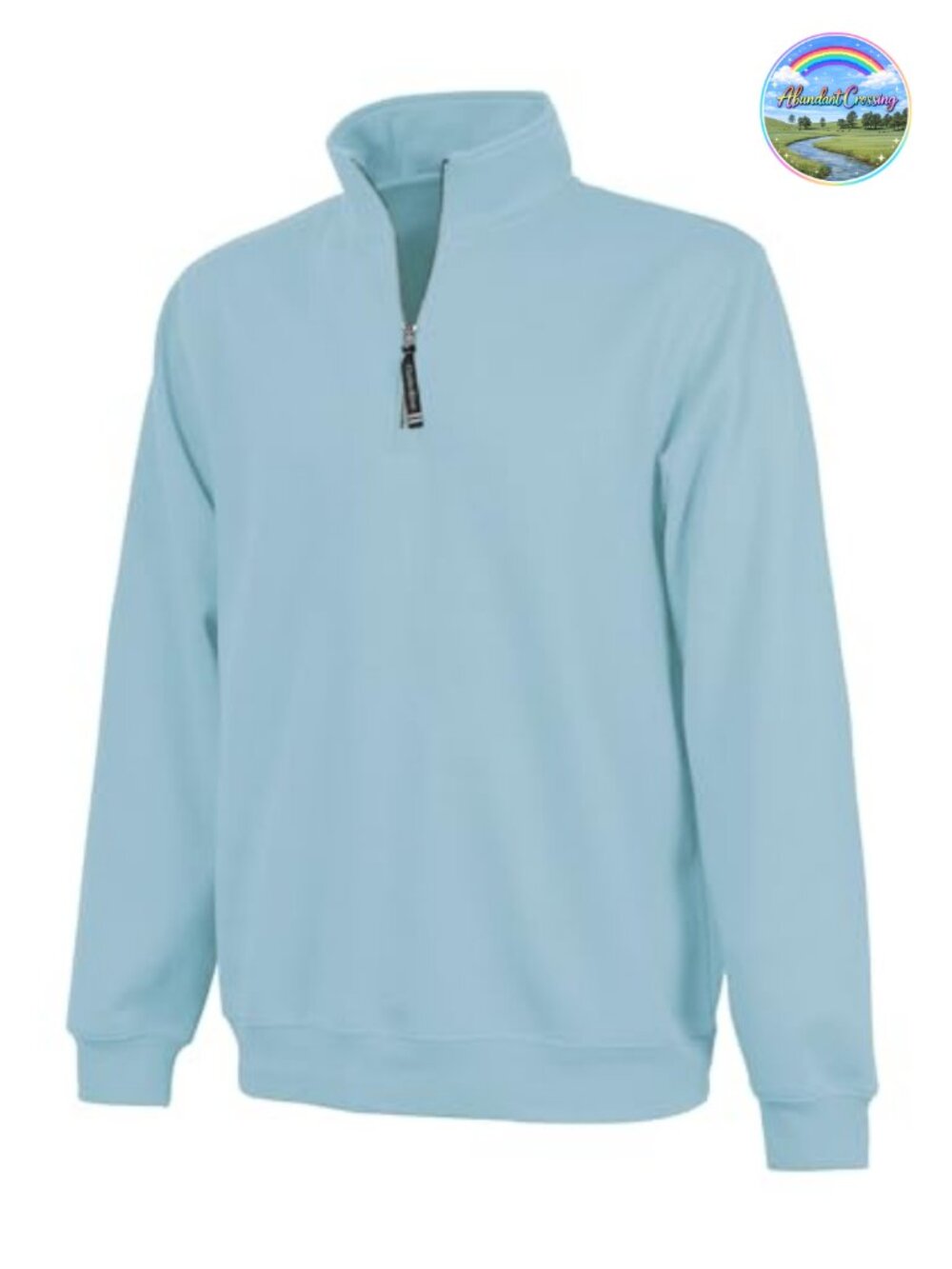 Unisex Quarter Zip Sweatshirt Cotton Polyester Blend Midweight Active Top